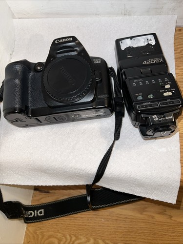 Canon eos d60 with - d60, flash