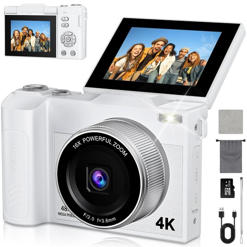 White camera 48mp - 4k, autofocus